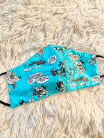 Turquoise Vintage Mickey Face Mask